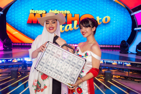 L to R: Viririana Sandoval and Ashley Acosta, winners of EstrellaTV's "Tengo Talento, Mucho Talento" Season 24 (Photo: Business Wire)
