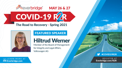original Hiltrud Werner, Volkswagen Group Board of Management Member for Integrity and Legal Affairs, to Speak at Everbridge COVID-19: Road to Recovery (R2R) Executive Summit (Photo: Business Wire)