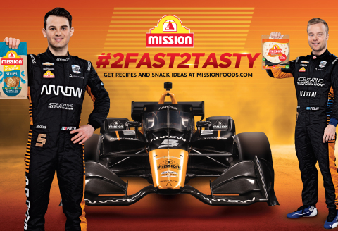 Mission Foods is proud to sponsor Arrow McLaren SP IndyCar drivers Pato O'Ward and Felix Rosenqvist as they race to victory this year. (Graphic: Business Wire)