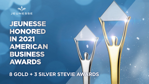 Jeunesse® receives 8 Gold and 3 Silver Stevie Awards in the 2021 American Business Awards. (Photo: Business Wire)