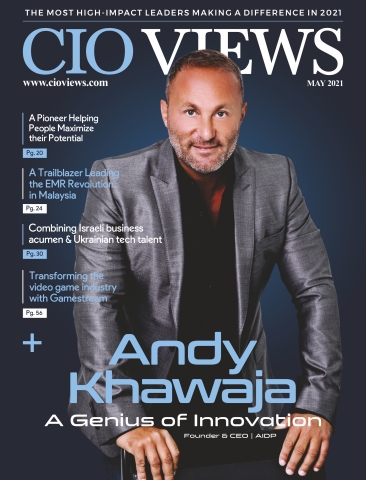 Dr. Andy Khawaja on the cover of CIO Views as "A Genius of Innovation'. (Photo: Business Wire)