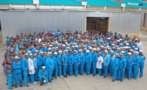 Production staffs at Hisense’s facility in Atlantis, South Africa (Photo: Business Wire)