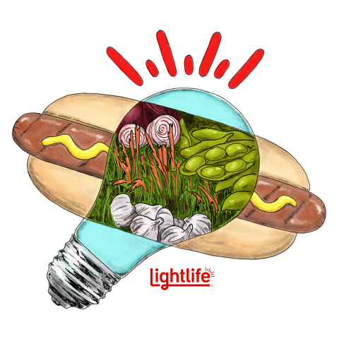 Lightlife and celebrity tattoo artist Bang Bang partner to host pop up tattoo shop. One Lightlife super fan will have the chance to win a Bang Bang custom-designed hot dog tattoo. (Graphic: Business Wire)