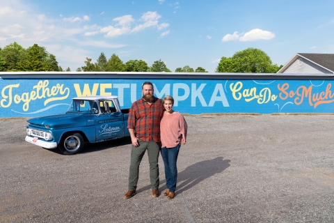 Ben and Erin Napier give Wetumpka, Alabama, a makeover in their new HGTV six-episode event series, Home Town Takeover. (Photo: HGTV)