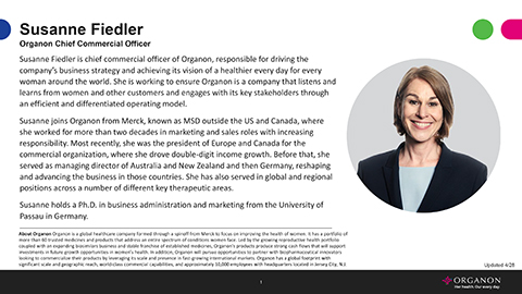 Susanne Fiedler, Chief Commercial Officer Bio (Document: Business Wire)