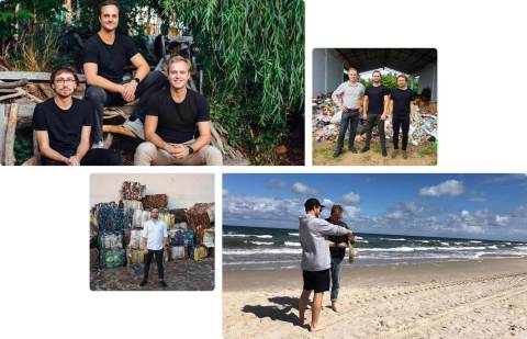 CLEANHUB Gründer Florin Dinga, Joel Tasche und Bosse Rothe (Graphic: Business Wire)