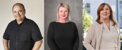 original Brent Scrimshaw, Enero Group CEO; Heather Kernahan, Hotwire Global CEO; Barbara Bates, Senior Advisor, Enero Group. (Photo: Business Wire)