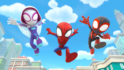 "Marvel's Spidey and his Amazing Friends" tells the story of Peter Parker, Miles Morales and Gwen Stacy, who together form Team Spidey and embark on heroic adventures to protect their community. (Photo credit: Marvel)