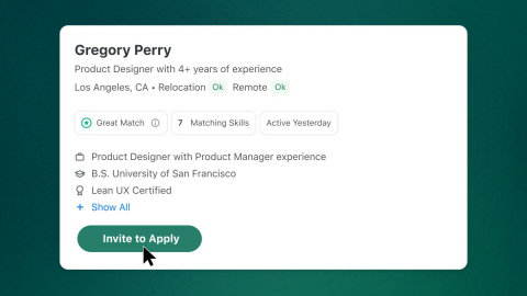 ZipRecruiter’s ‘Invite to Apply’ is a transformational AI-powered smart hiring tool that delights job seekers and gives more control to hiring managers. (Graphic: Business Wire)