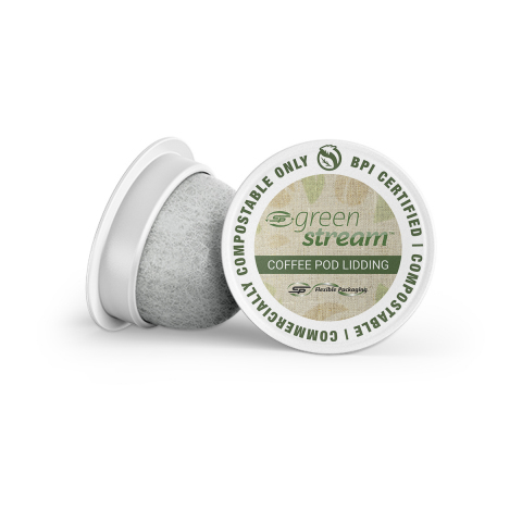 BPI-certified compostable coffee pod lidding film - only available from C-P Flexible Packaging (Photo: Business Wire)
