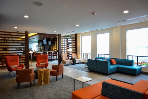 Odds of winning a seat in the spacious lobby: 7-2! (Photo: Business Wire)