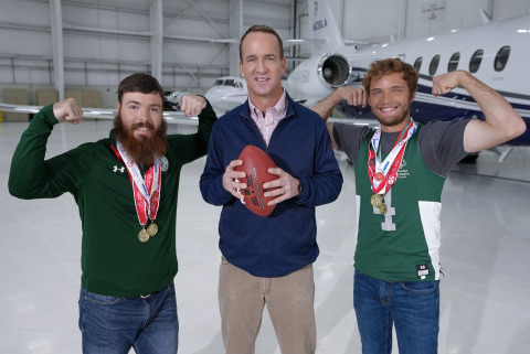 Peyton Manning joins Textron Aviation to promote the 2022 Special Olympics Airlift. (Photo: Business Wire)