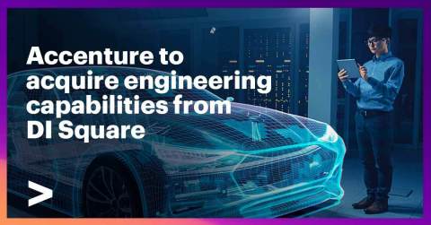 Accenture will acquire DI Square’s consulting capabilities for PLM and ALM systems integration — strengthening the engineering expertise of its Industry X group for automotive and other manufacturing clients. (Graphic: Business Wire)