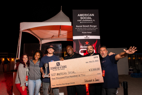 American Social wins the Schweid & Sons The Very Best Burger Award. Photo Credit: World Red Eye