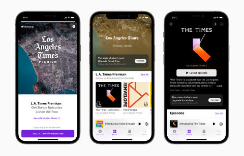 Apple Podcasts Subscriptions and channels are available for listeners starting today. (Photo: Business Wire)