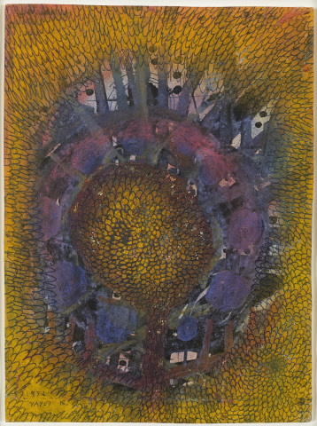 original Yayoi Kusama, Little Flower, 1952, Gouache, pastel, ink, pen on paper, 11.5 x 8.5 in (Photo: Business Wire)