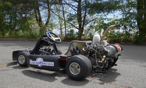 LiquidPiston replaced a traditional go-kart engine with its hybrid-electric X-Engine powered by hydrogen. (Photo: Business Wire)