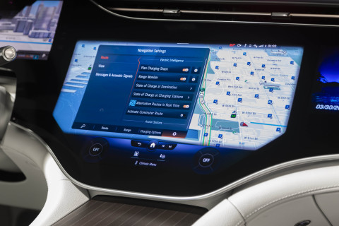In-vehicle navigation within the MBUX headunit. Photo credit: Mercedes-Benz USA.