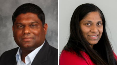 Chuck Vallurupalli, MBA ’05, (left) has been named the inaugural senior director of Duality and Preeti Chalsani, PhD, (right) will take on a new role of deputy director of Duality in addition to her current duties as director of industry partnerships for quantum information science. (Photo: Business Wire)