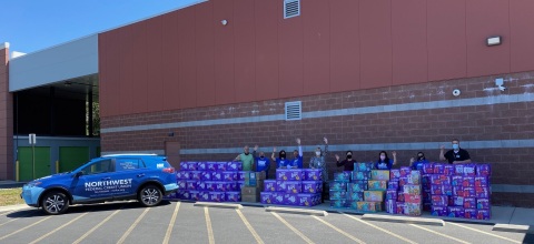 Over 124,000 Diapers Were Donated to the Second Annual NWFCU Foundation Diaper Drive (Photo: Business Wire)