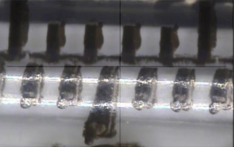 original Jelco® Hypodermic Needle-Pro®固定針頭胰島素注射器針筒上的傾斜刻度標記。（照片：美國商業資訊）