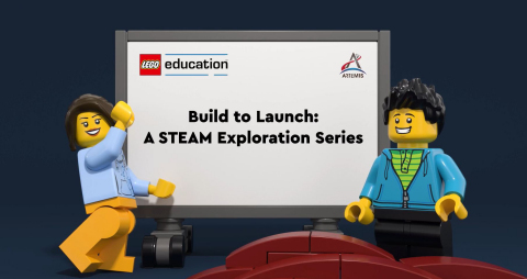 Join LEGO® Education Minifigures Kate and Kyle to learn more about STEAM and space exploration! (Photo: Business Wire)