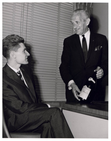 (L-R) A young Robert Drouhin and Michel Dreyfus circa 1957 (Photo: Business Wire)