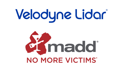 original Velodyne Lidar announced it is partnering with Mothers Against Drunk Driving (MADD) on a public education initiative to build public acceptance of autonomous vehicle technology with the goal of reducing and eventually eliminating impaired driving collisions. (Graphic: Velodyne Lidar)