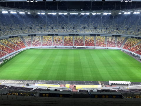 National Arena Bucharest Completes Fast-Paced Addition of LED Stadium Lighting for UEFA EURO 2020 (Photo: Business Wire)