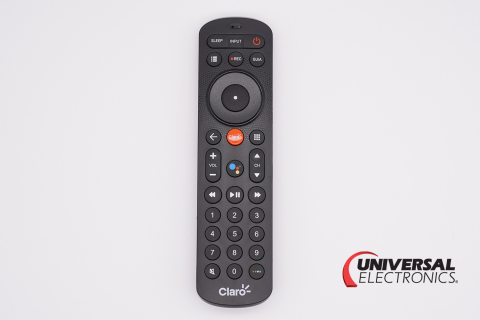 Universal Electronics, Inc. (UEI), the global leader in wireless universal control solutions for home entertainment and smart home devices, has started shipping voice-enabled remote controls to Claro Colombia, the country’s largest cable and telecommunications provider. The Android TV voice-enabled remote control is powered by UEI’s chip technology with Bluetooth Low Energy and Infrared control capabilities. The remote offers automated setup and universal control of the television, set-top box and connected audio devices through UEI’s QuickSet® platform. The remote uses voice recognition technology to search for content on Claro Colombia’s powered by Android TV platform, which enables the service provider to seamlessly deliver entertainment to customers when and where they want to watch it. It also offers dedicated app keys to directly access customers’ favorite streaming video services. (Photo: Business Wire)