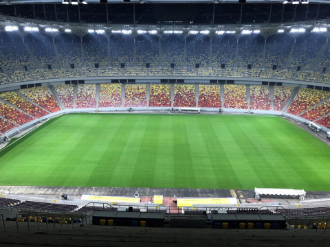 original National Arena Bucharest Completes Fast-Paced Addition of LED Stadium Lighting for UEFA EURO 2020 (Photo: Business Wire)
