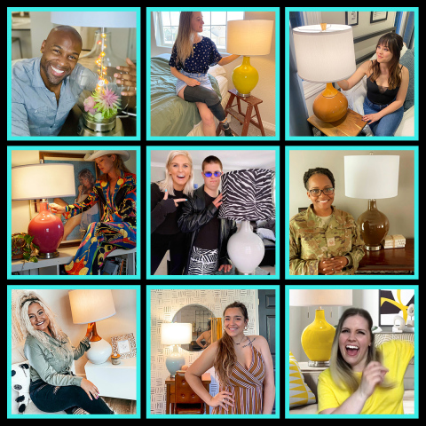 This is a sample of the 26 popular TikTok creators from the recently completed Lamps Plus campaign. Top row (from left): Kevin Anthony, Jo Beckwith, Hayley Orrantia. Second row (from left): Morgan Walsh, Lindsey and Nate Simon, Taisha Moore. Bottom row (from left): Taylor Massey, Jenni Hiles, Heidi. (Photo: Business Wire)