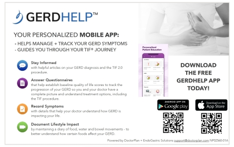 GERDHelp™: Your Personalized Mobile App (Graphic: Business Wire)