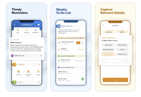 GERDHelp™ Mobile App Preview (Graphic: Business Wire)