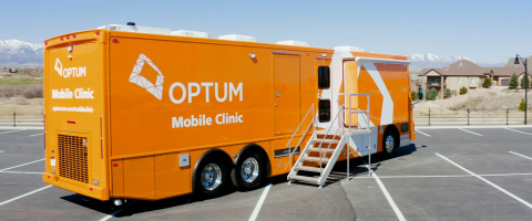 The new Optum Mobile Clinic with exit stairs. (Source: Capture Film Co. for Optum)