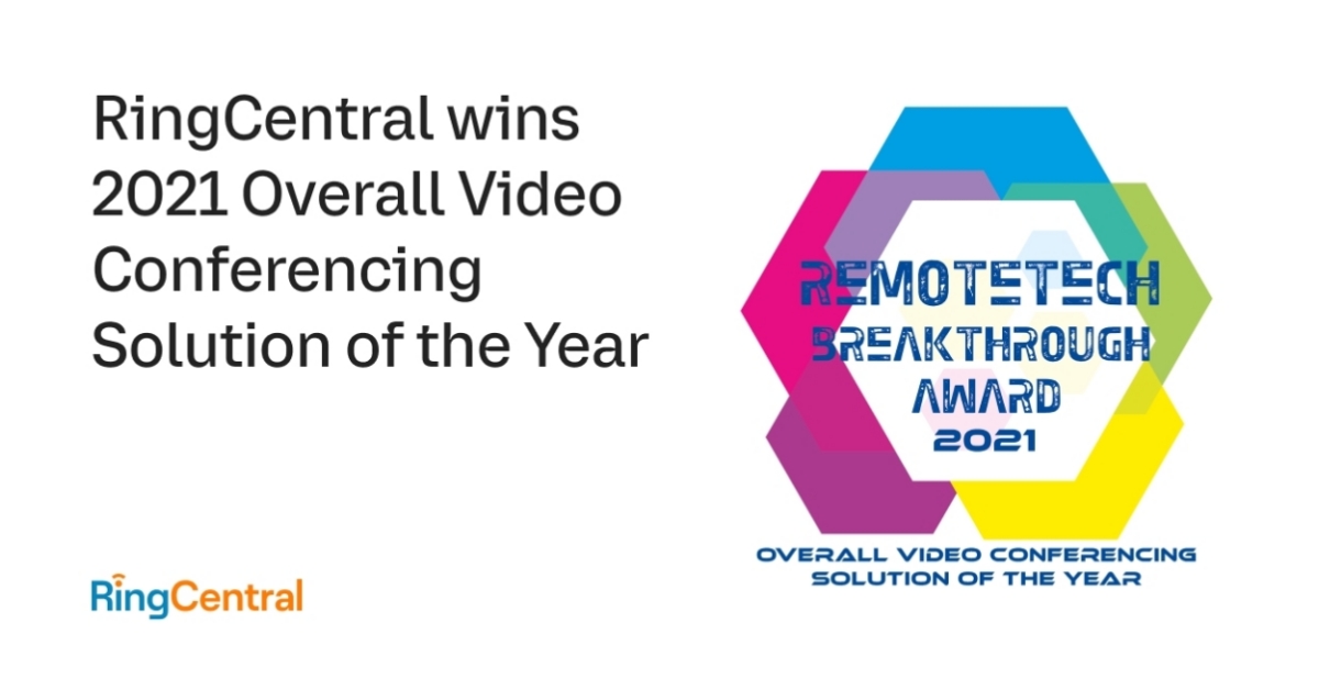 RingCentral Video Wins “Overall Video Conferencing Solution Of The Year ...