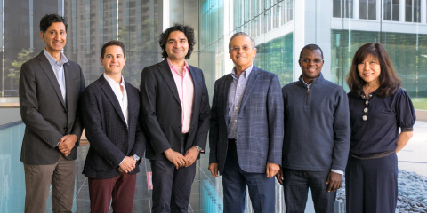 Vida Ventures Leadership (from left to right): Rajul Jain, Stefan Vitorovic, Arjun Goyal, Arie Belldegrun, Jean-Philippe Kouakou-Zebouah, Helen S. Kim (Photo: Business Wire)