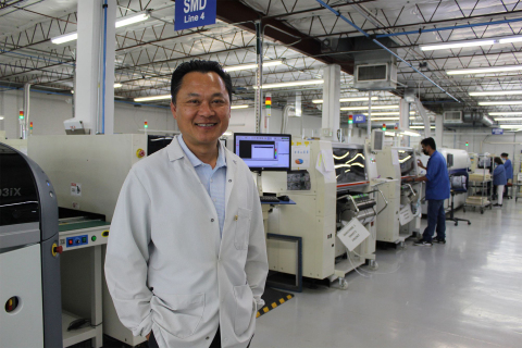 Mike Tieu, Entrepreneur Of The Year™ 2021 Southwest finalist, is pictured at his electronics manufacturing facility in the DFW Metroplex. (Photo: Business Wire)