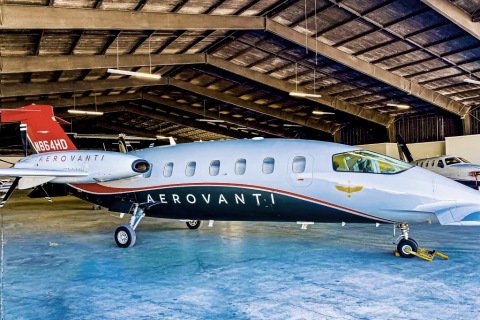 AeroVanti exclusively features the Piaggio P.180 Avanti aircraft. Equipped with twin turboprop engines, the seven-seat Piaggio P.180 Avanti is faster and more fuel-efficient than any other turboprop in its class, and far more efficient than light and mid-sized jets. (Photo: Business Wire)