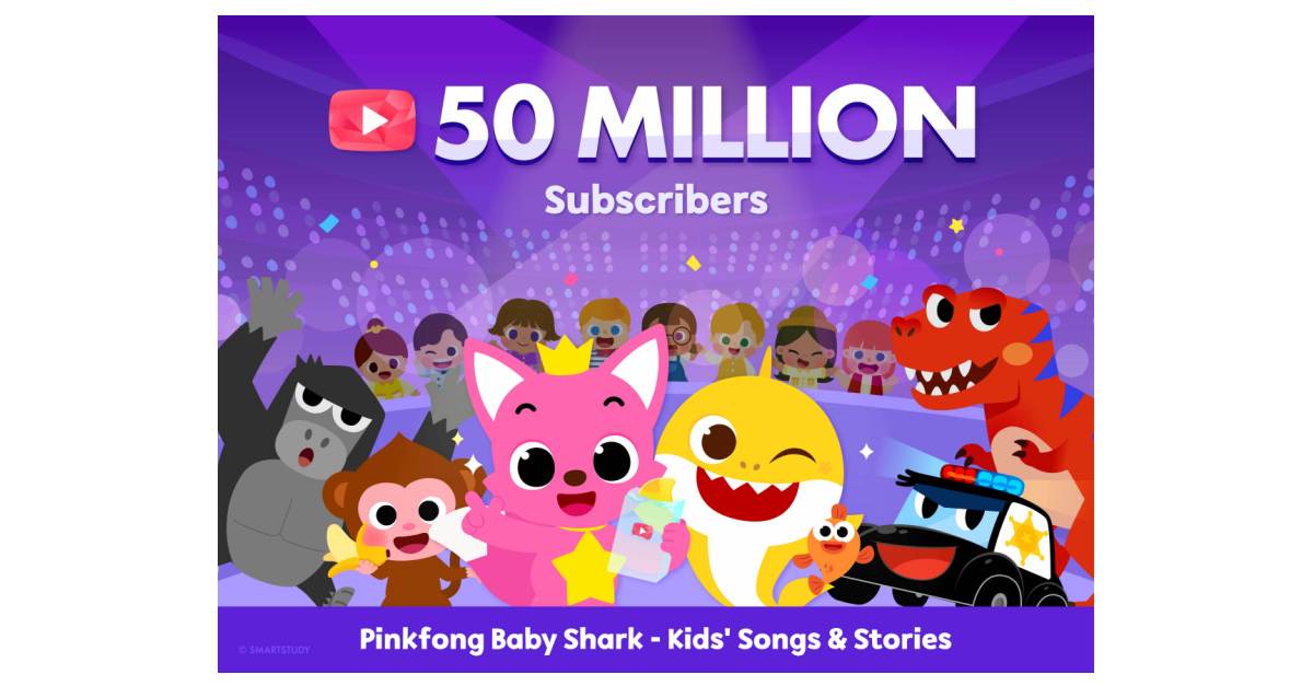 Pinkfong Baby Shark Joins the 50 Million Subscriber Club on