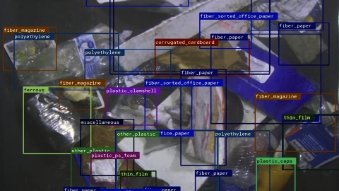 AMP’s proprietary AI technology applies computer vision and deep learning to guide high-speed robotics systems to precisely identify and differentiate recyclables found in the waste stream by color, size, shape, opacity, consumer brand, and more, storing data about each item it perceives. (Photo: Business Wire)