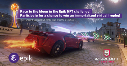Gameloft will launch its first ever NFT activation powered by Epik Prime for an in-game tournament on Asphalt 9: Legends (Graphic: Business Wire)