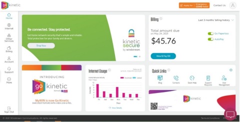 Go Kinetic's refreshed homepage (Graphic: Business Wire)