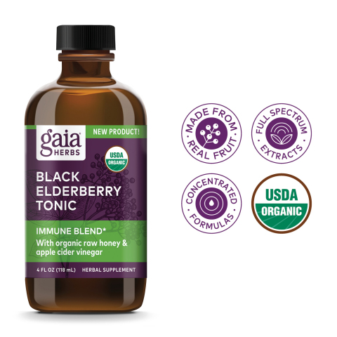 original Gaia Herbs New Black Elderberry Tonic (Photo: Business Wire)