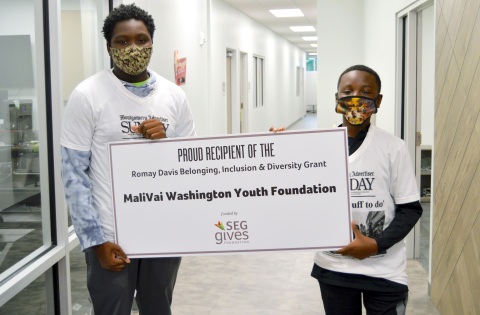 The MaliVai Washington Youth Foundation was named a 2020 recipient of the Romay Davis Belonging, Inclusion and Diversity grant to help sustain its efforts in expanding possibilities for young students of color. (Photo: Business Wire)
