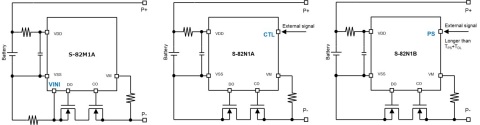 Beispiel einer Schutzschaltung mit der S-82M1A/S-82N1A/S-82N1B-Serie (Grafik: Business Wire)