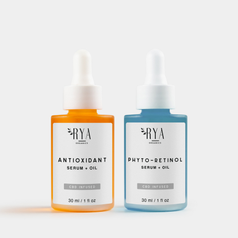 The Glow Bundle from Rya Organics includes Rya's vitamin-rich Antioxidant Serum + Oil and its botanical Phyto-retinol Serum + Oil to hydrate and protect the skin and prevent signs of aging. (Photo: Business Wire)