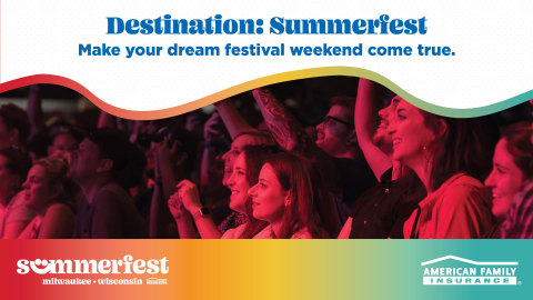 Enter the "Destination: Summerfest" sweepstakes July 8 through August  4 at www.AmFam.com/Summerfest (Photo: Business Wire)