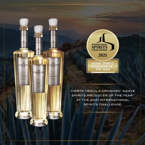 Cierto Tequila crowned “Agave Spirits Producer of the Year” at the 2021 International Spirits Challenge (Photo: Business Wire)