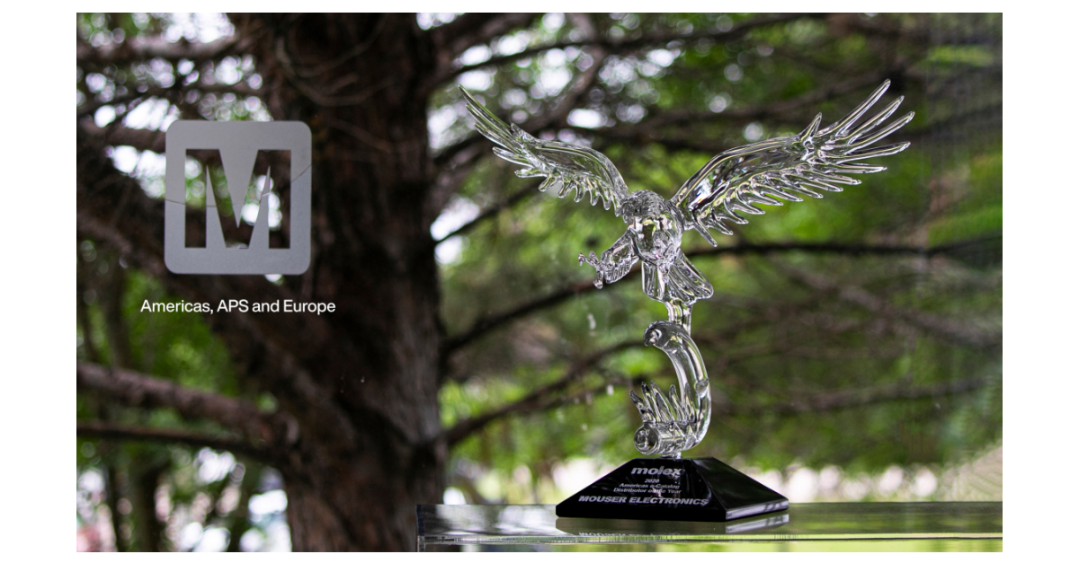 Mouser Named eCatalog Distributor of the Year by Molex for Americas